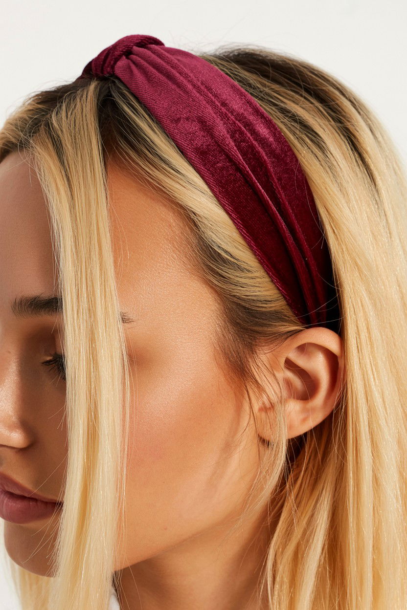 Velvet headband - 25 Valentine's Day Straight Hair Ideas