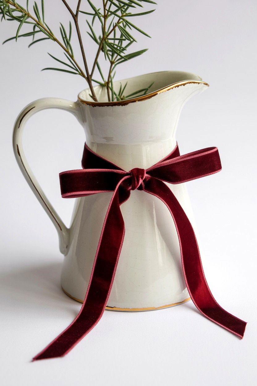 Velvet ribbon accent - 25 Scandinavian Valentine's Day Decor Ideas