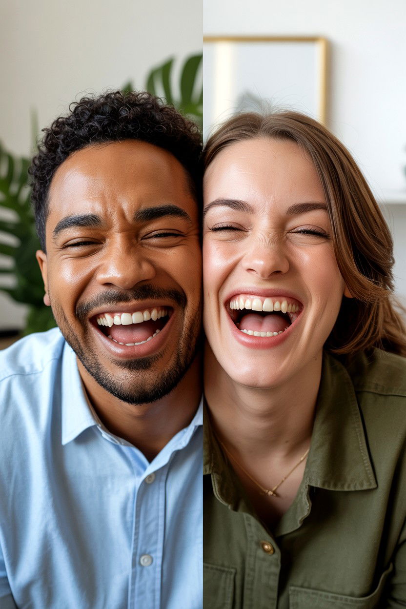 Video Call Laughing Screenshot - 25 Long Distance Valentine's Day Photo Ideas