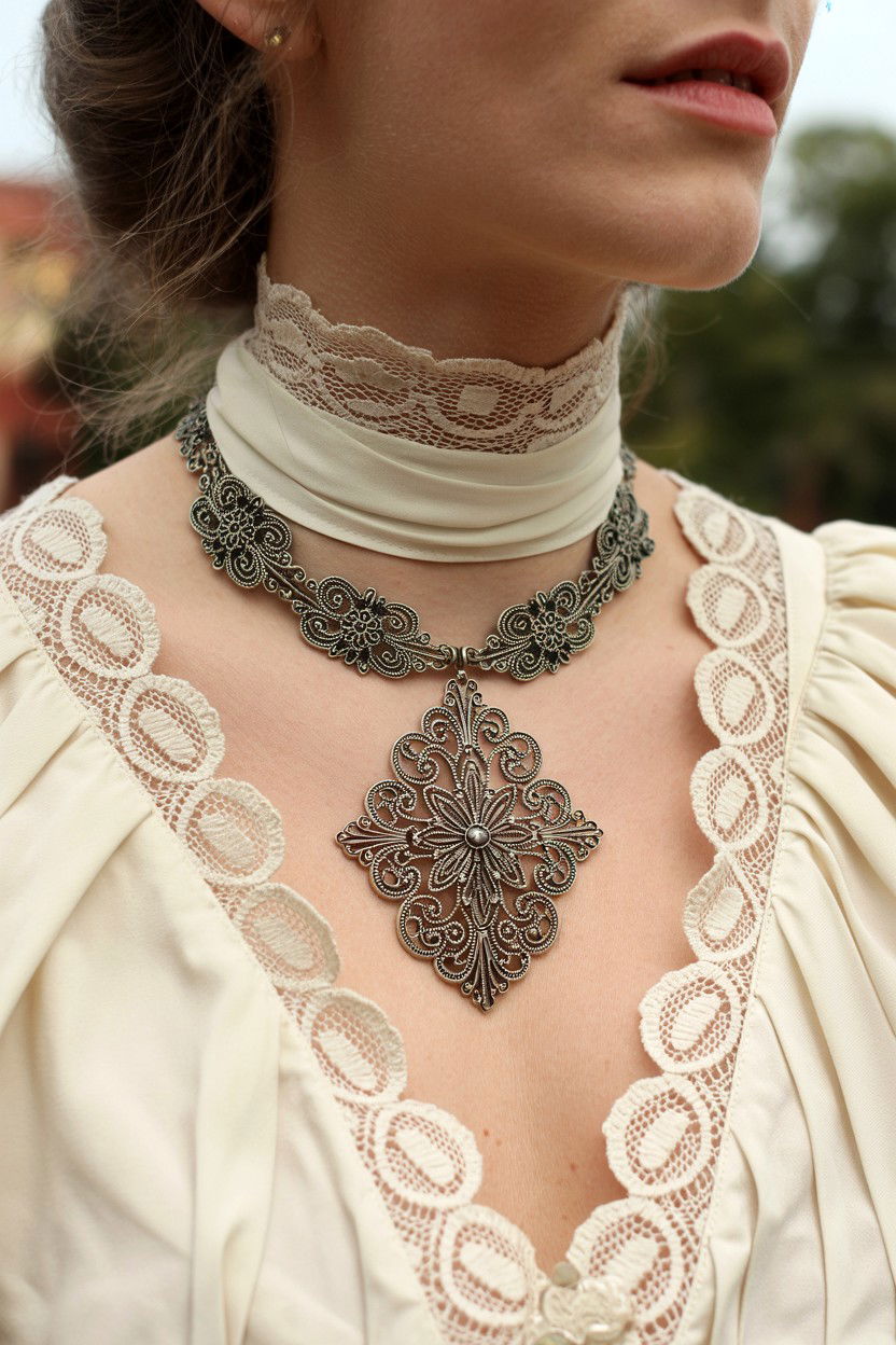 Vintage Filigree Necklace - 25 Valentine's Day Necklace Ideas