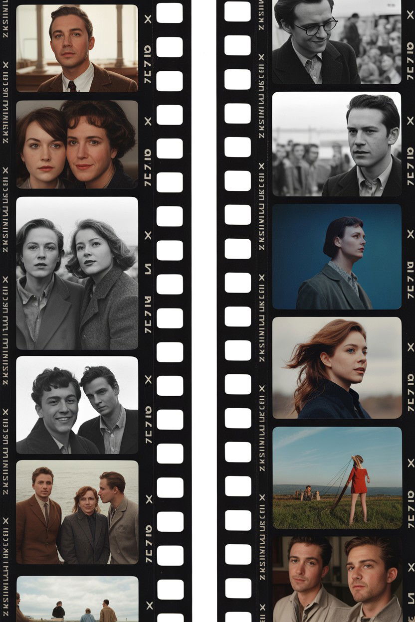 Vintage Film Strip Layout - 25 Valentine's Day Photo Collage Ideas