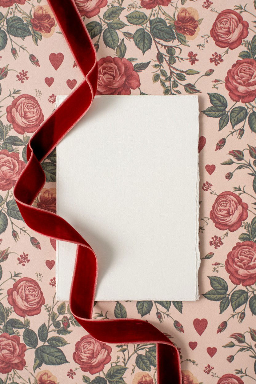 Vintage Floral Heart Paper - 25 Retro Valentine's Day Ideas