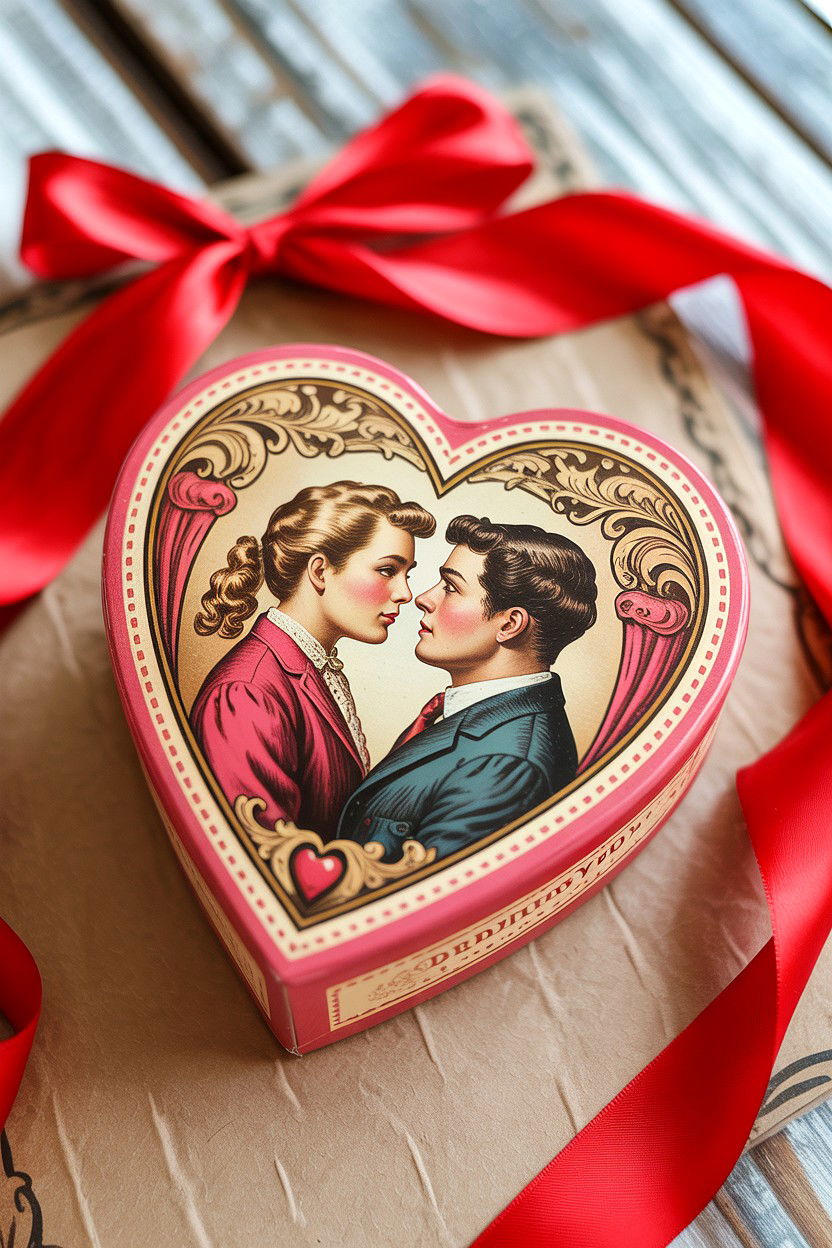 Vintage Heart Candy Box - 25 Retro Valentine's Day Ideas