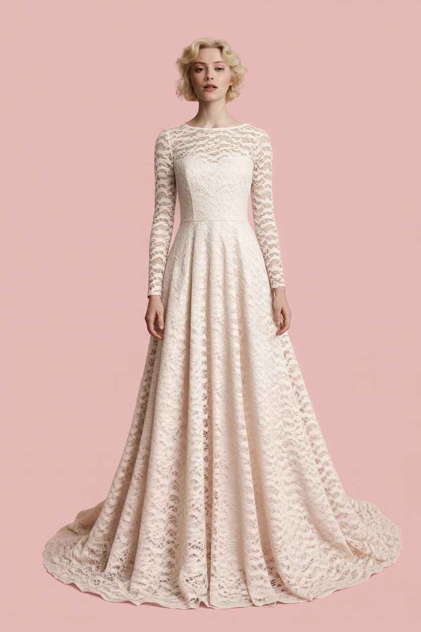 Vintage Lace Wedding Dress - 25 Valentine's Day Wedding Ideas