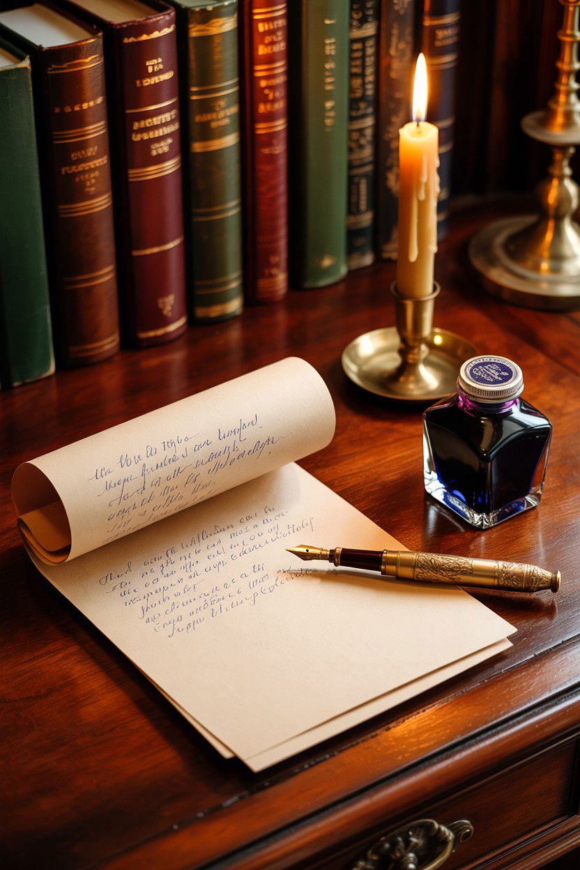 Vintage Letter Writing - 25 Dark Academia Valentine's Day Ideas