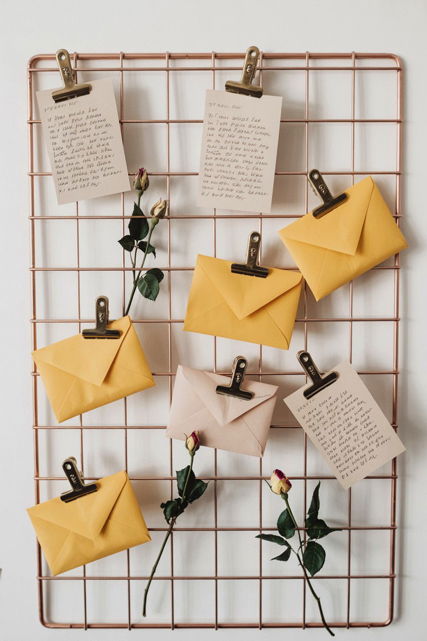 Vintage Love Letter Display - 25 Valentine's Day Wall Decor Ideas