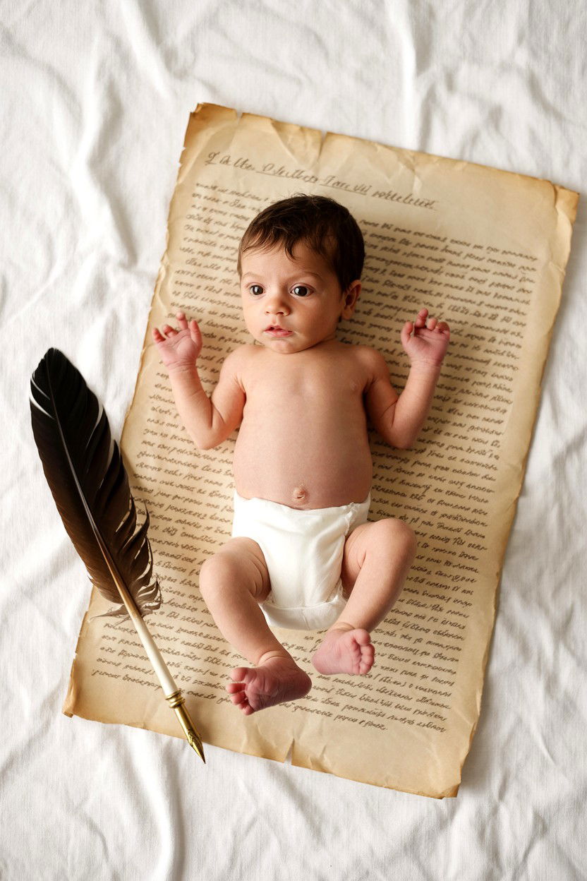 Vintage Love Letter - 25 Valentine's Day Newborn Photo Ideas