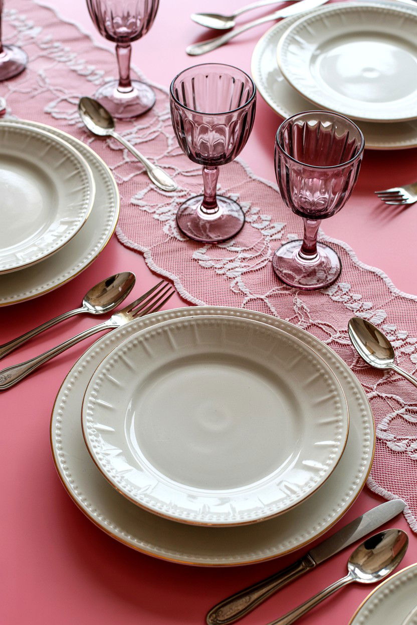 Vintage Style Dinnerware - 25 Valentine's Day Dinnerware Ideas