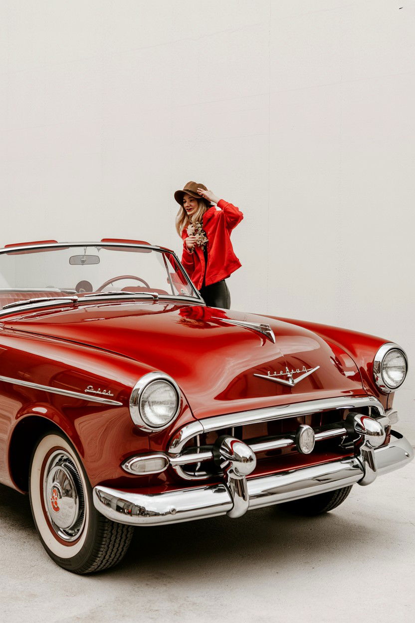 Vintage car studio prop - 25 Valentine's Day Studio Photo Ideas