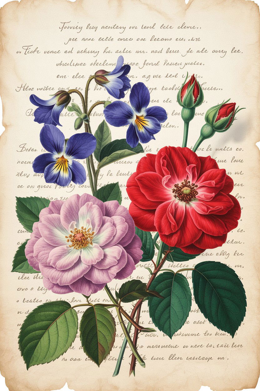 Vintage flower valentine - 25 Vintage Valentine's Day Card Ideas