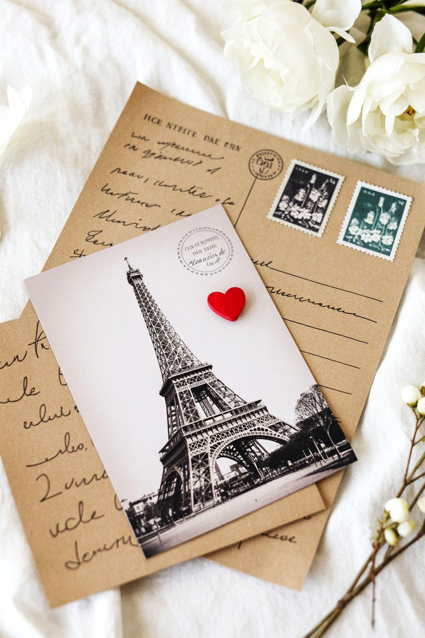 Vintage french postcard - 25 Valentine's Day Art Print Ideas