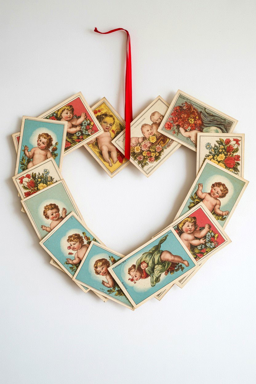 25 Chic Vintage Valentine's Day Wreath Ideas for Your Door