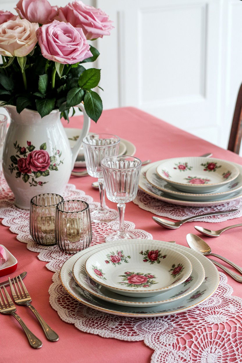 Vintage valentine table setting - 25 Valentine's Day Table Setting Ideas