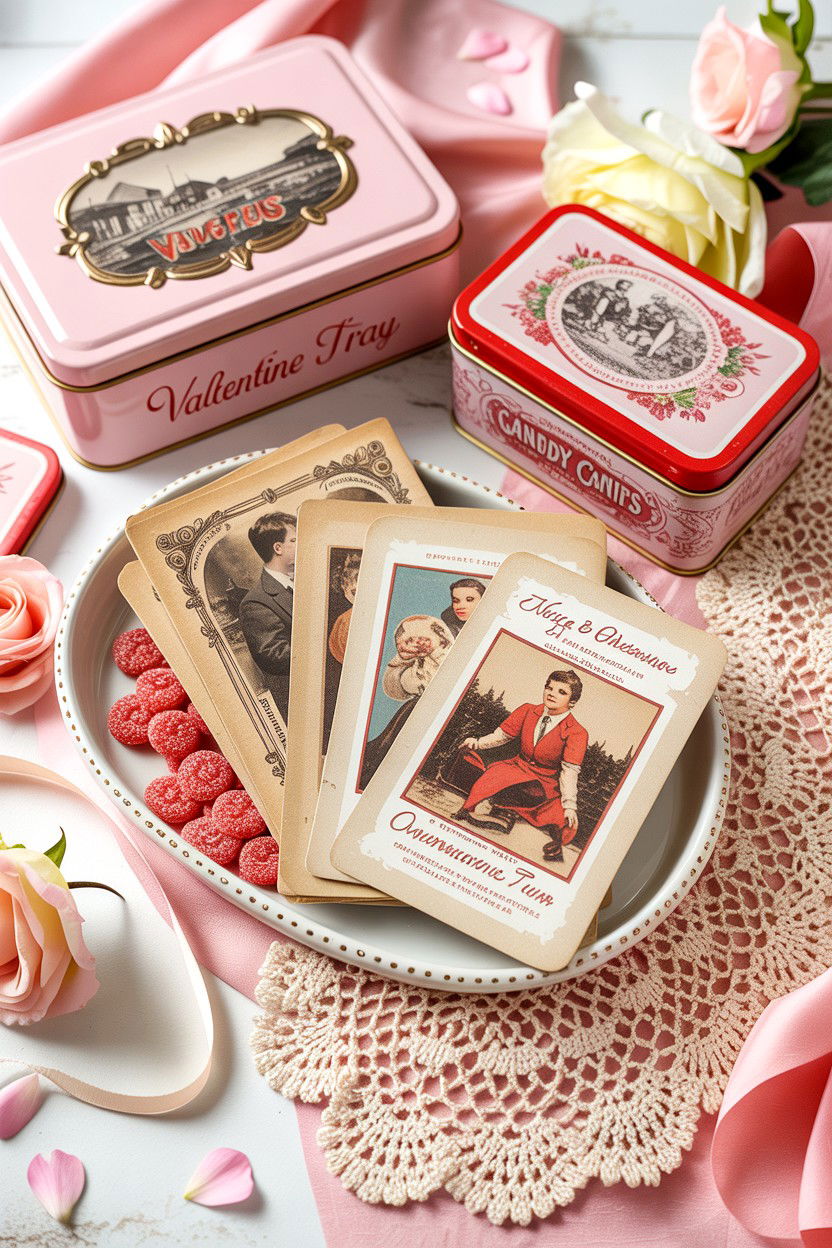 Vintage valentine tray - 25 Valentine's Day Kitchen Tiered Tray Ideas