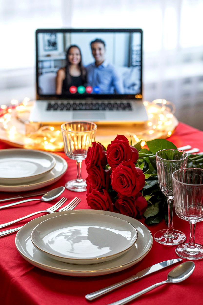 Virtual Dinner Date - 25 Long Distance Valentine's Day Video Call Ideas