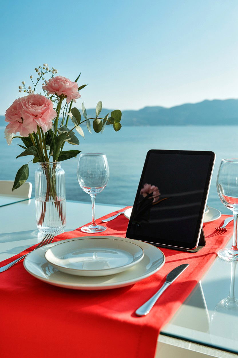 Virtual Dinner Date Setup - 25 Long Distance Valentine's Day Photo Ideas