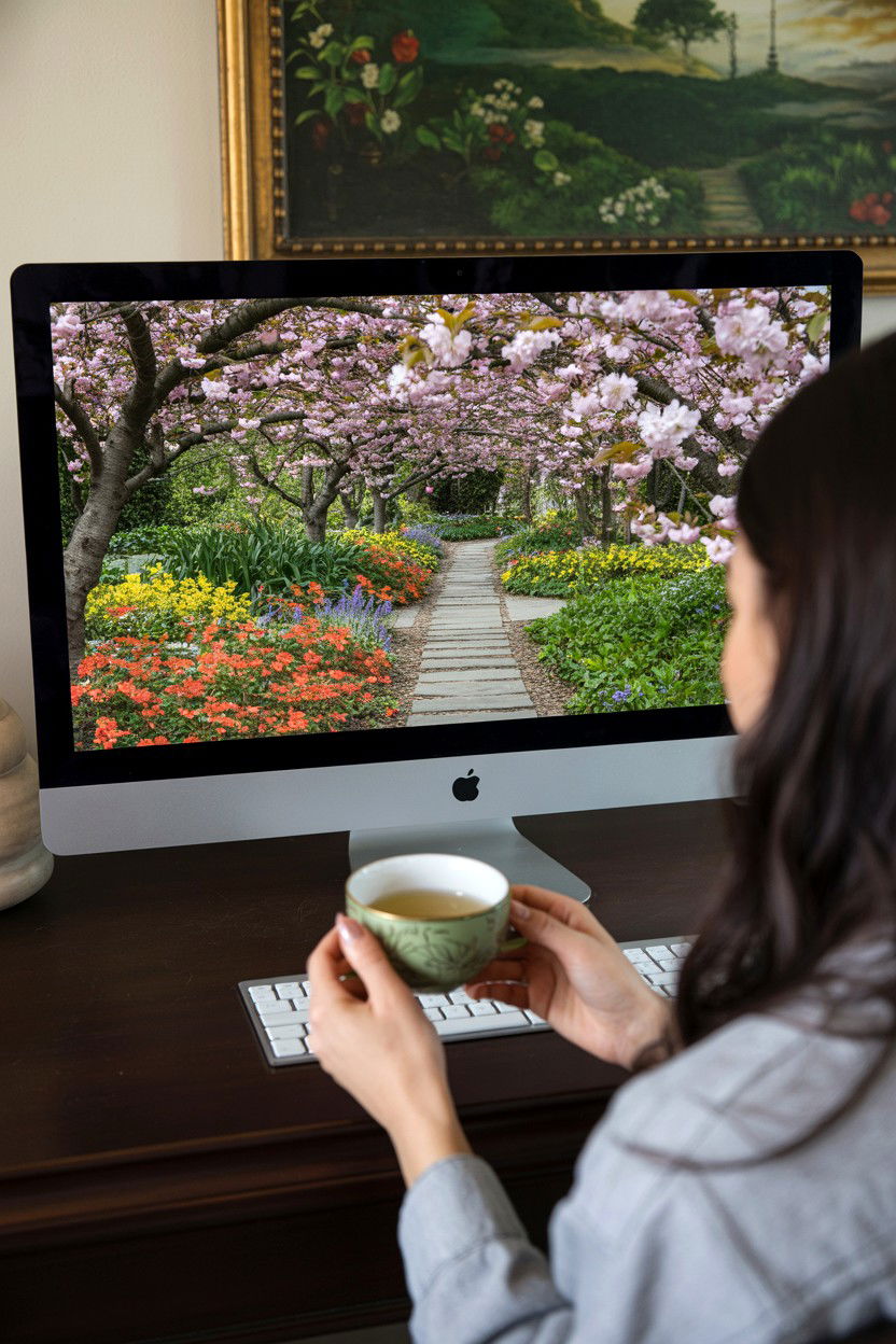 Virtual Garden Tour - 25 Long Distance Valentine's Day Video Call Ideas