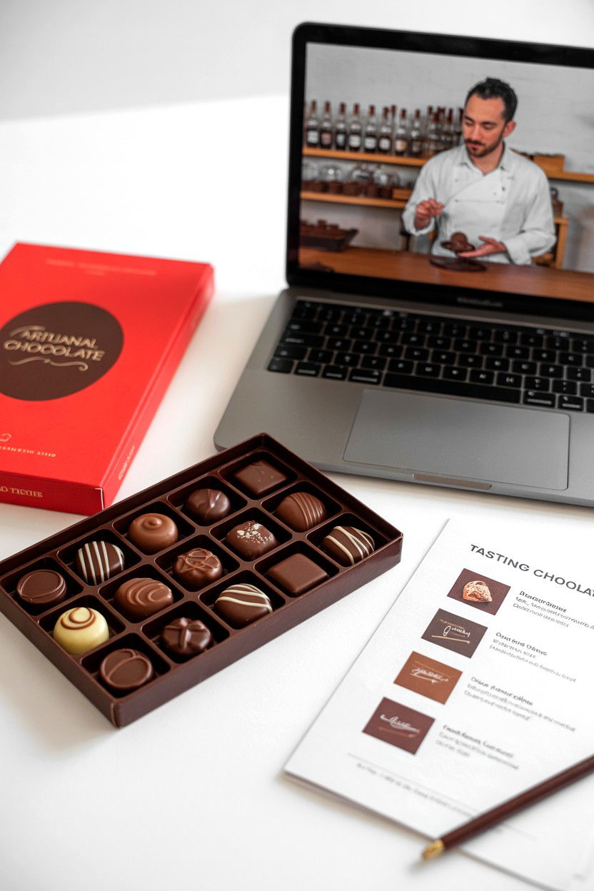 Virtual chocolate tasting - 25 Valentine's Day Virtual Experience Ideas