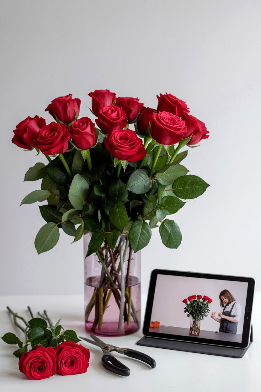 Virtual flower arranging - 25 Valentine's Day Virtual Experience Ideas
