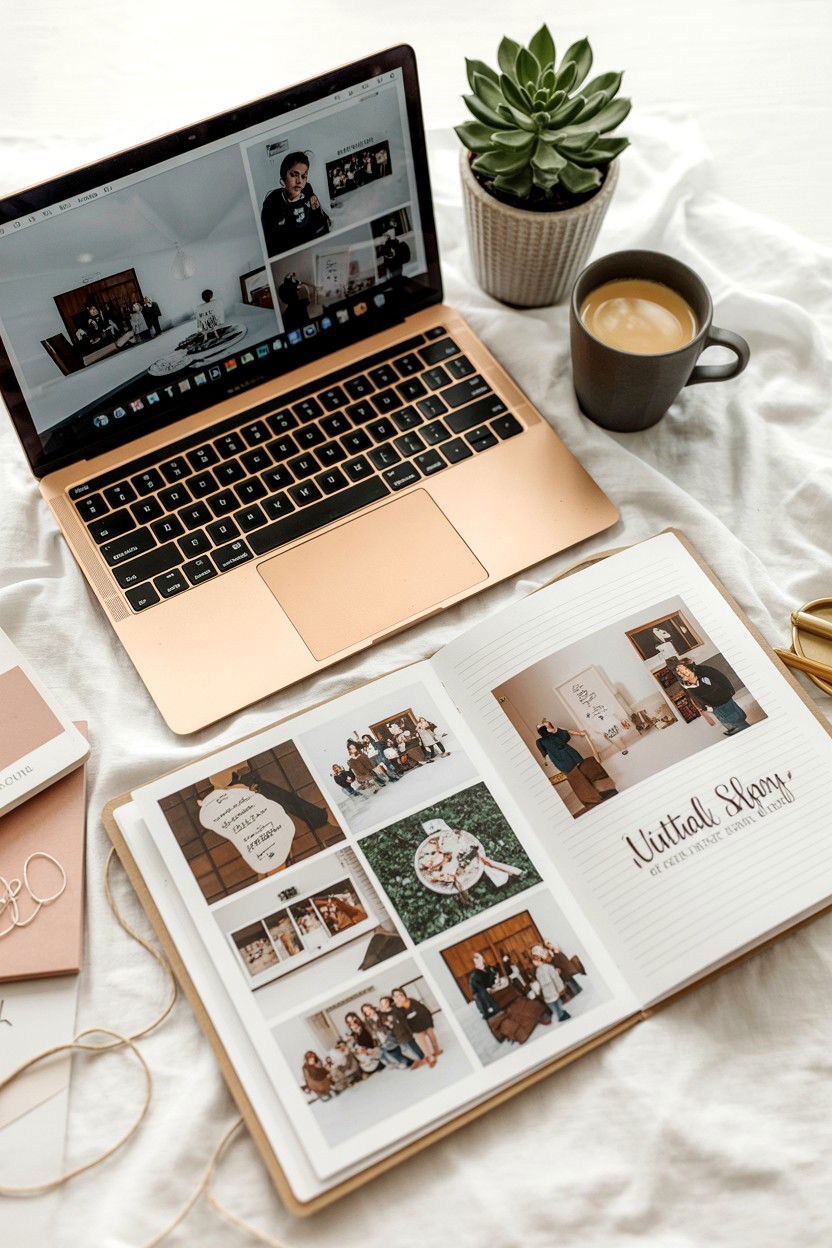 Virtual scrapbook session - 25 Valentine's Day Virtual Experience Ideas