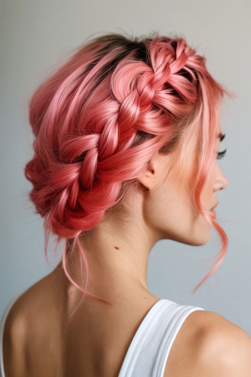 Voluminous Crown Braid - 25 Valentine's Day Crown Braid Ideas