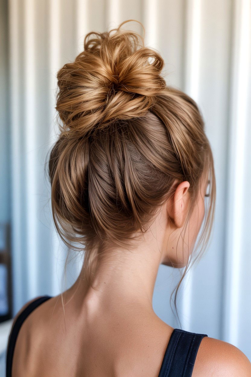 Voluminous Top Knot - 25 Valentine's Day Updo Ideas