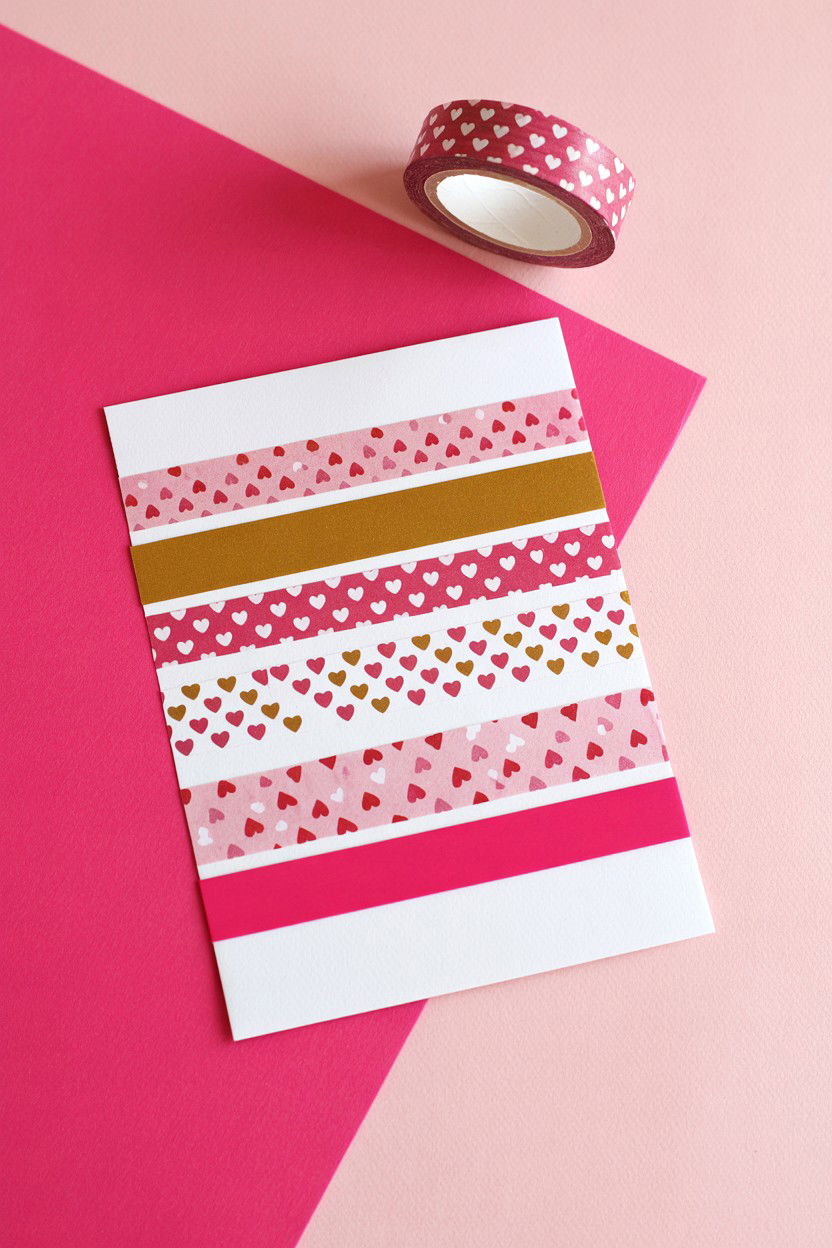 Washi Tape Valentine Envelope - 25 Valentine's Day Envelope Ideas