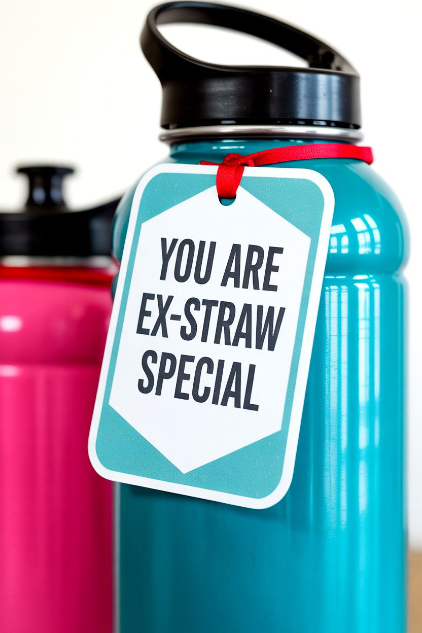 Water Bottle Teacher Valentine Tag - 25 Valentine's Day Teacher Gift Tag Ideas