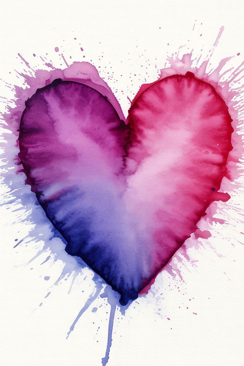 Watercolor Heart Painting - 25 Valentine's Day Wall Art Ideas