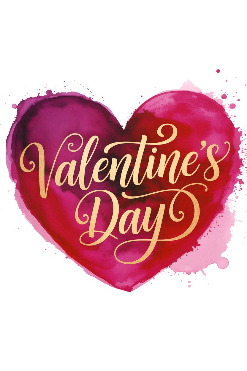 Watercolor heart card - 25 Valentine's Day Party Invitation Ideas