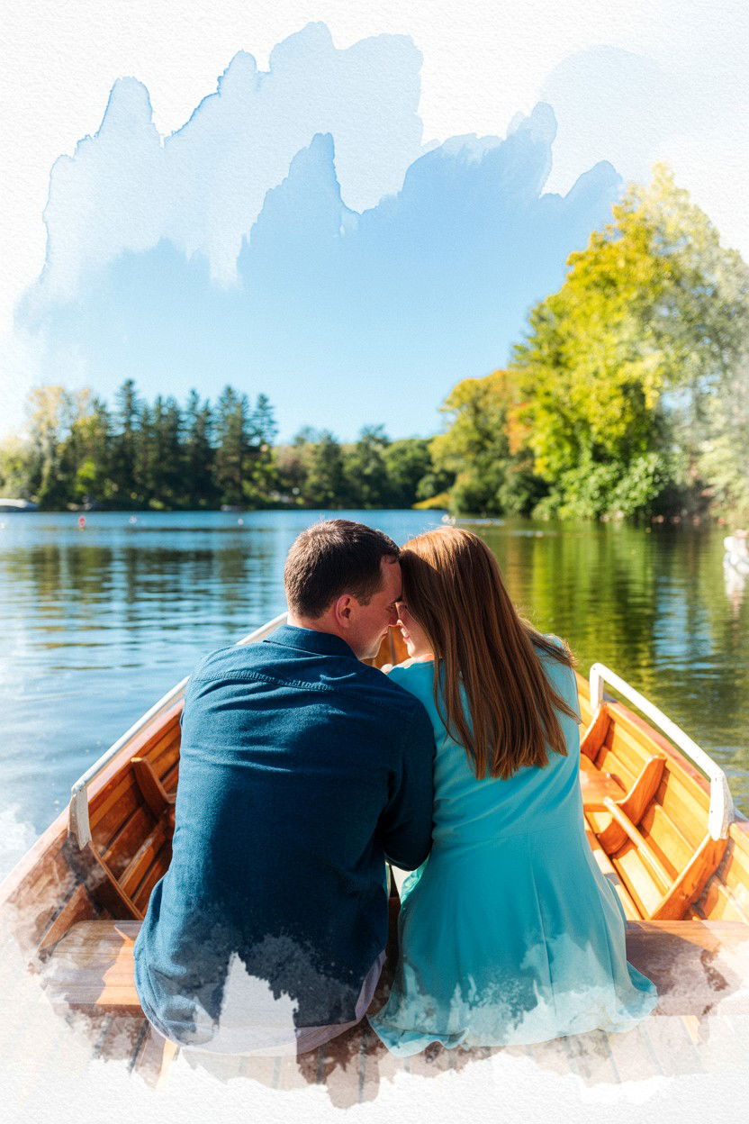 Watercolor paint effect - 25 Valentine's Day Photo Editing Ideas