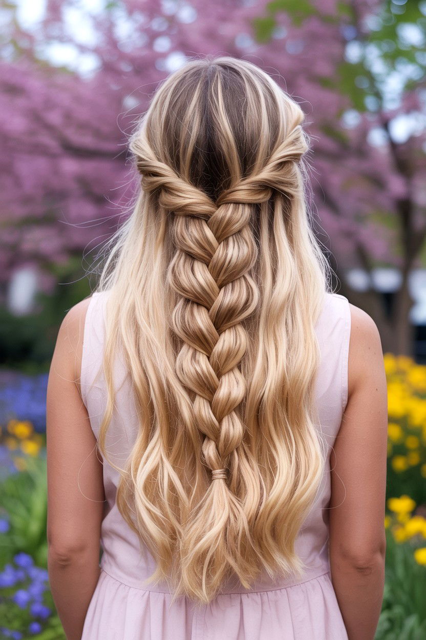 Waterfall Braid For Long Hair - 25 Romantic Valentine's Day Hairstyles