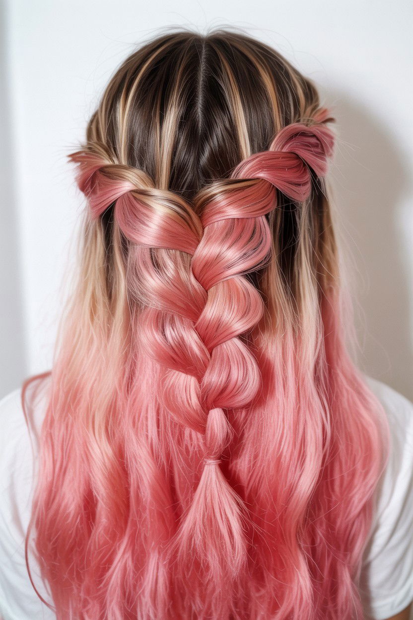 Waterfall Braid Half Up - 25 Valentine's Day Half Up Half Down Hair