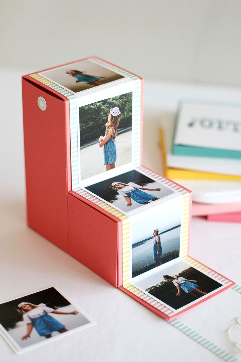 Waterfall Card Box - 25 Valentine's Day Explosion Box Ideas