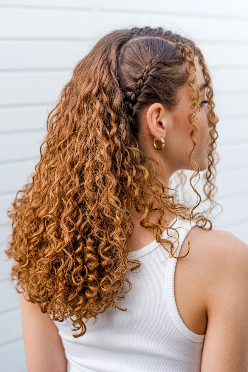 Waterfall braid curly hair - 25 Valentine's Day Waterfall Braid Ideas