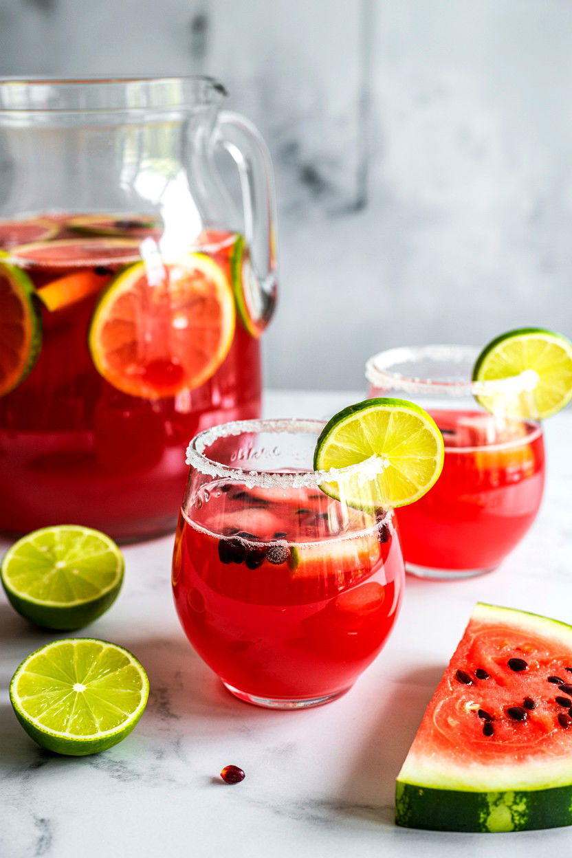 Watermelon Hibiscus Refresher - 25 Valentine's Day Non Alcoholic Drink Ideas