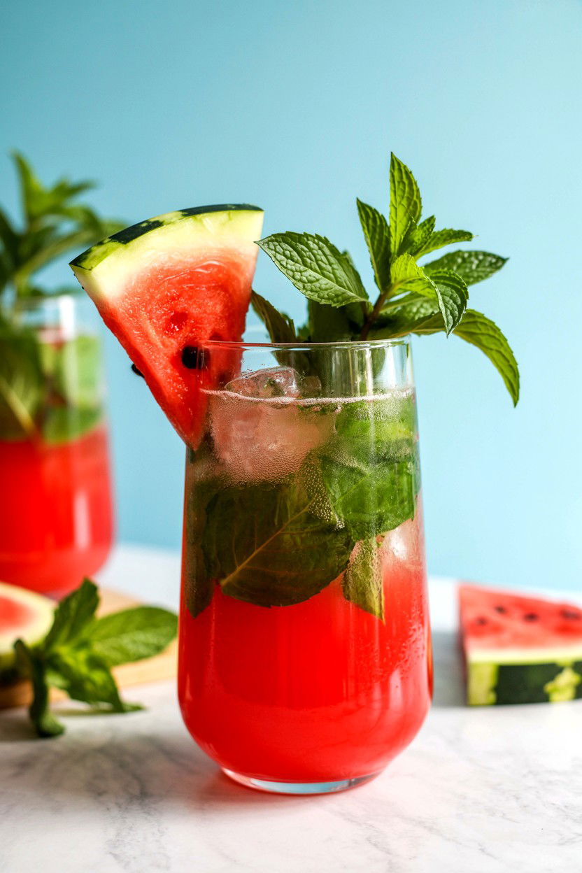 Watermelon Mint Cooler - 25 Valentine's Day Fancy Drink Ideas