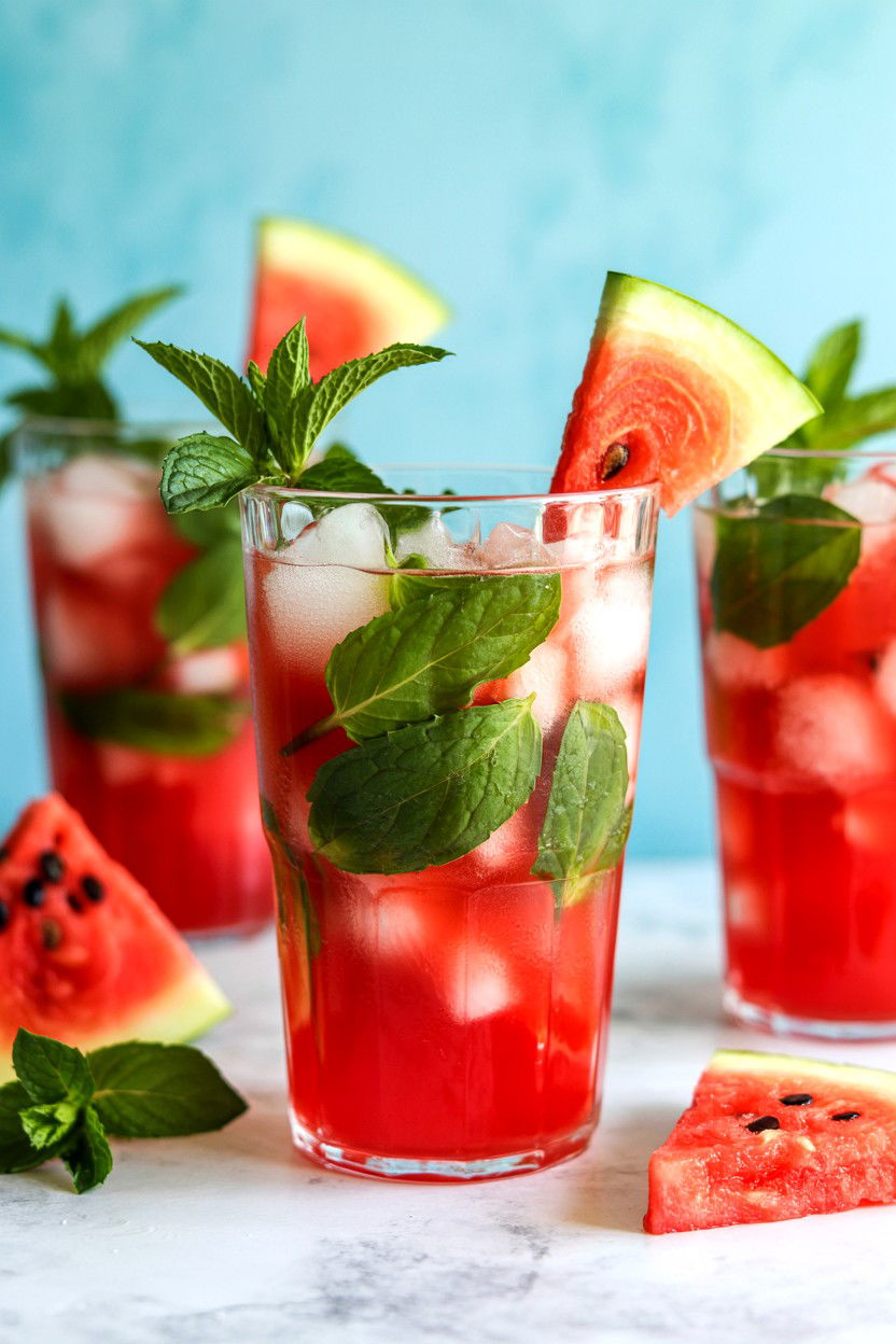 Watermelon Mint Cooler - 25 Valentine's Day Non Alcoholic Drink Ideas