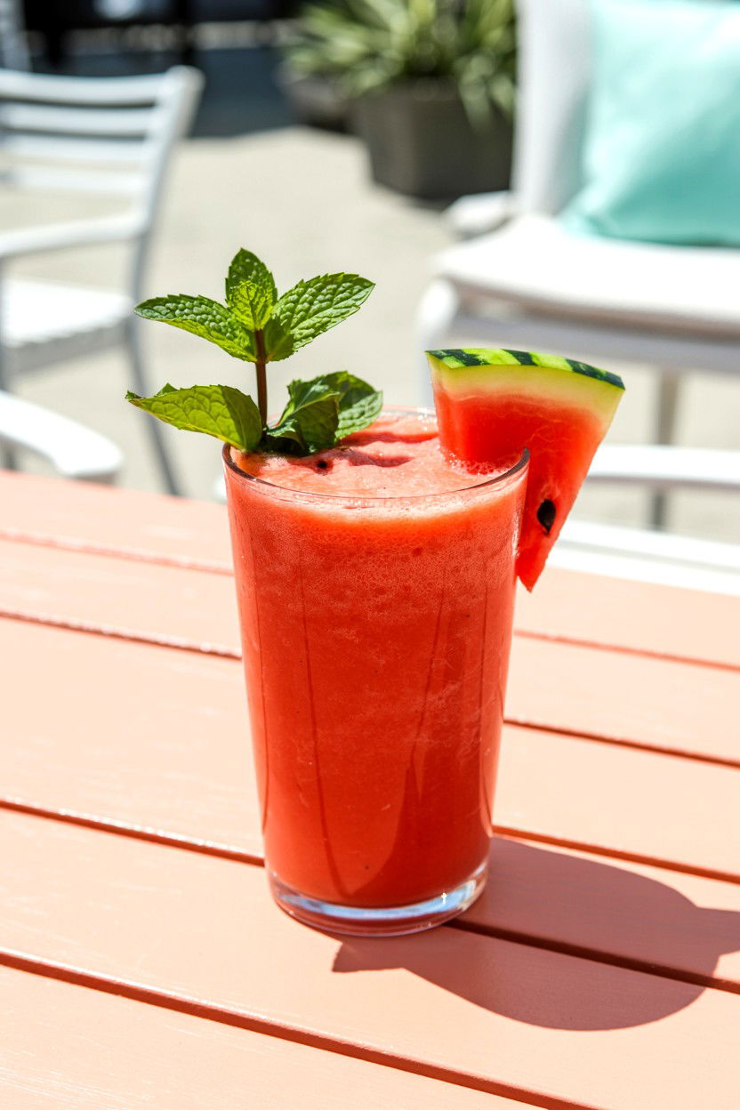 Watermelon Mint Smoothie - 25 Valentine's Day Smoothie Recipes