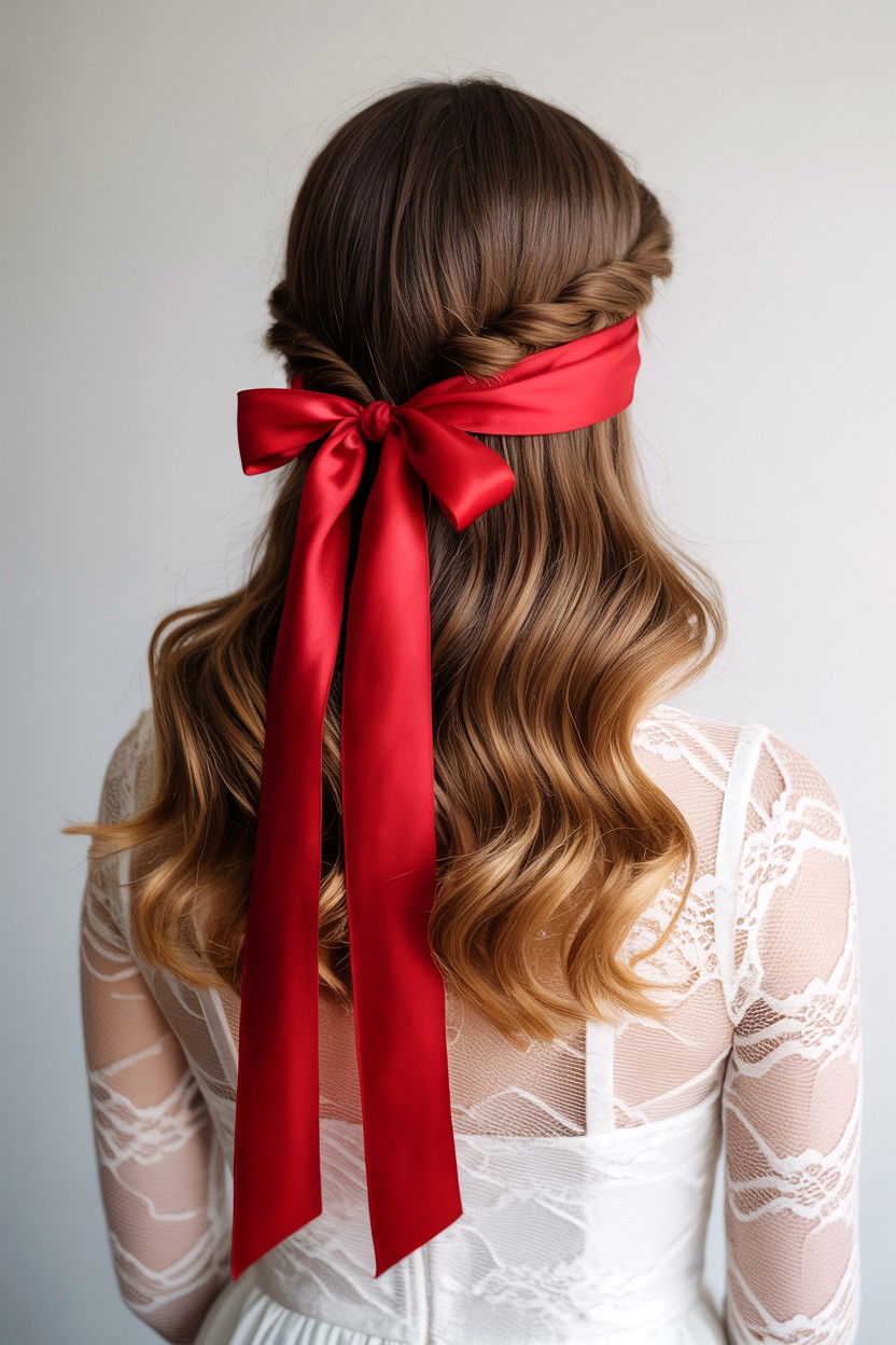 Waves With Ribbon - 25 Valentine's Day Soft Waves Ideas