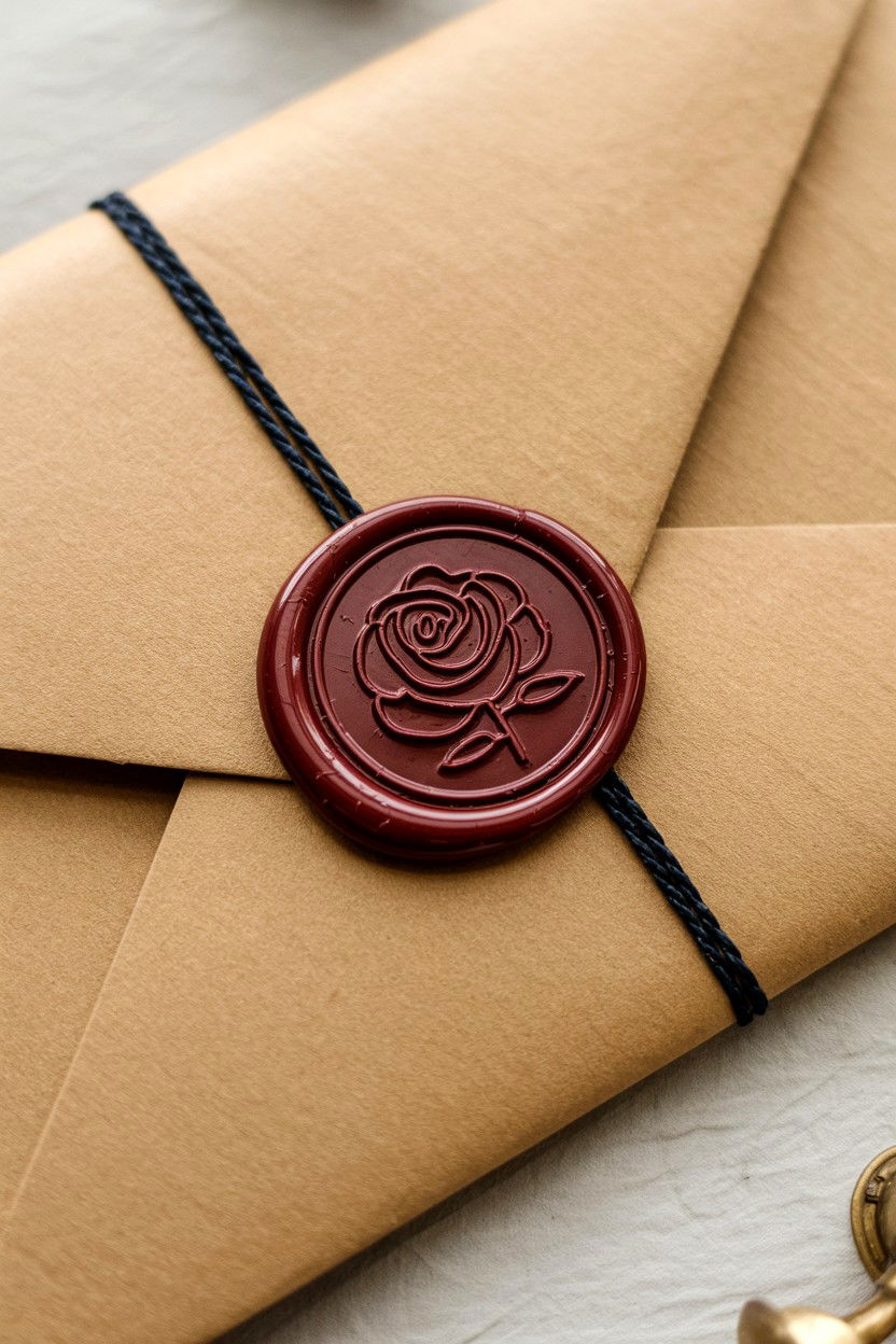 Wax Seal Envelope Card - 25 Romantic Valentine's Day Card Ideas