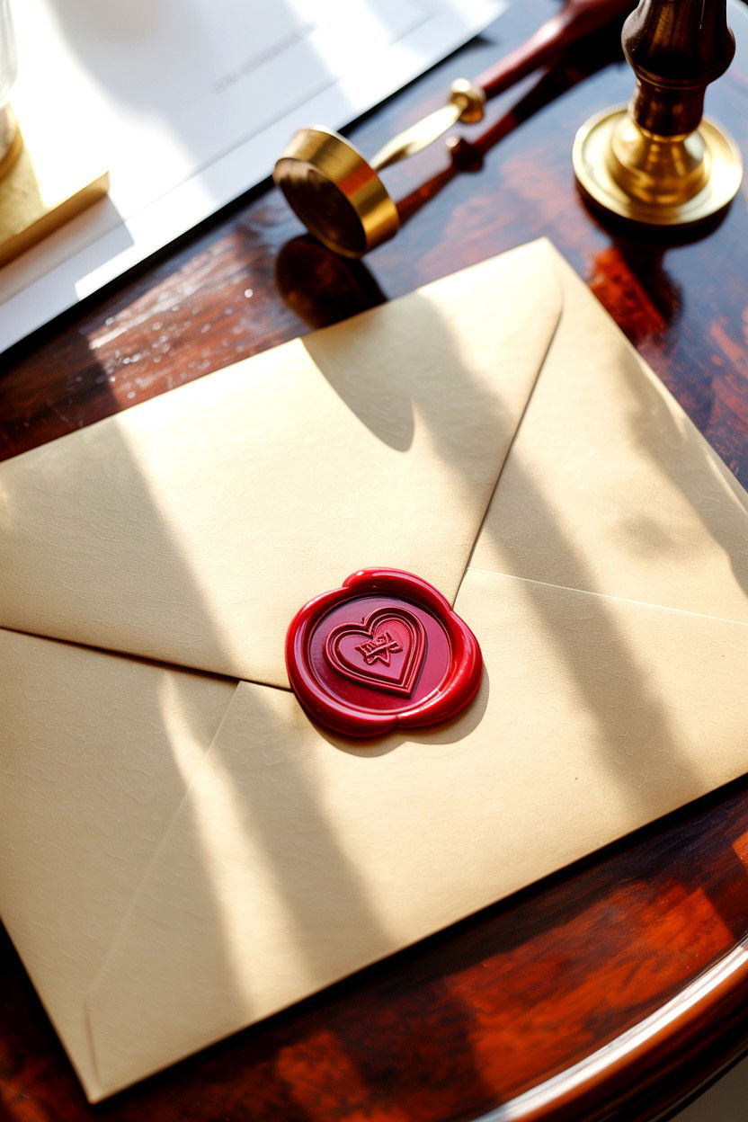 Wax Seal Envelope - 25 Elegant Valentine's Day Card Ideas