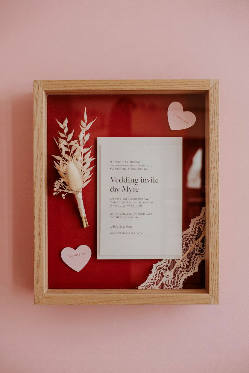 Wedding Invite Shadow Box - 25 Valentine's Day Shadow Box Ideas