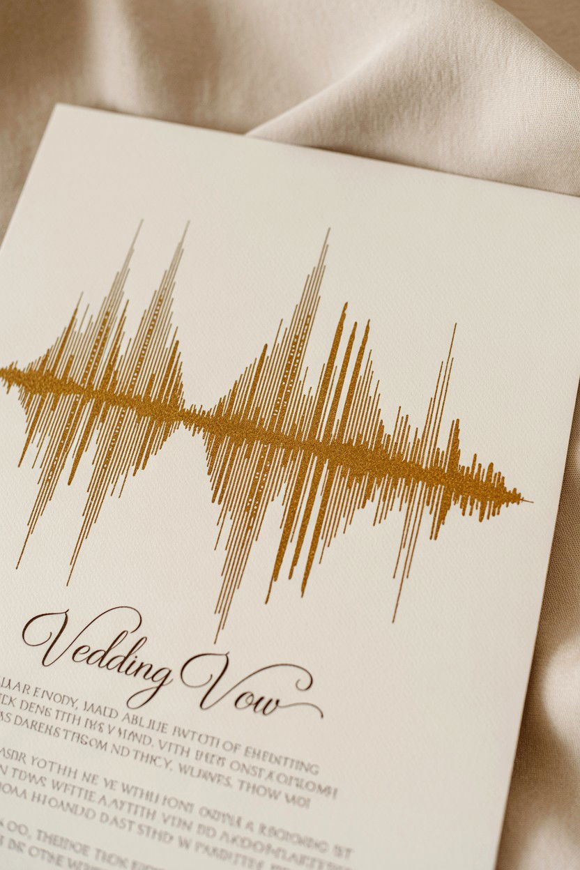 Wedding Vow Sound Wave - 25 Valentine's Day Sound Wave Art Ideas