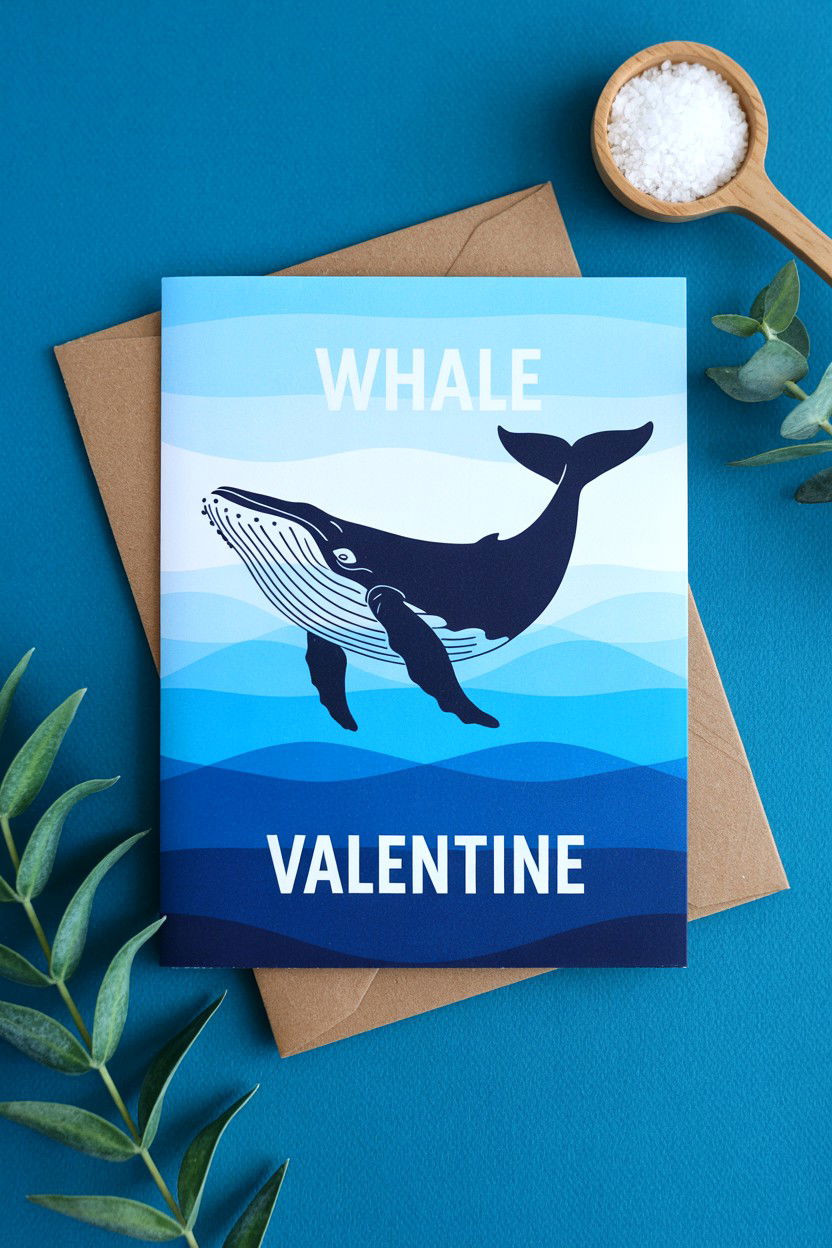 Whale Valentine Card - 25 Valentine's Day Puns