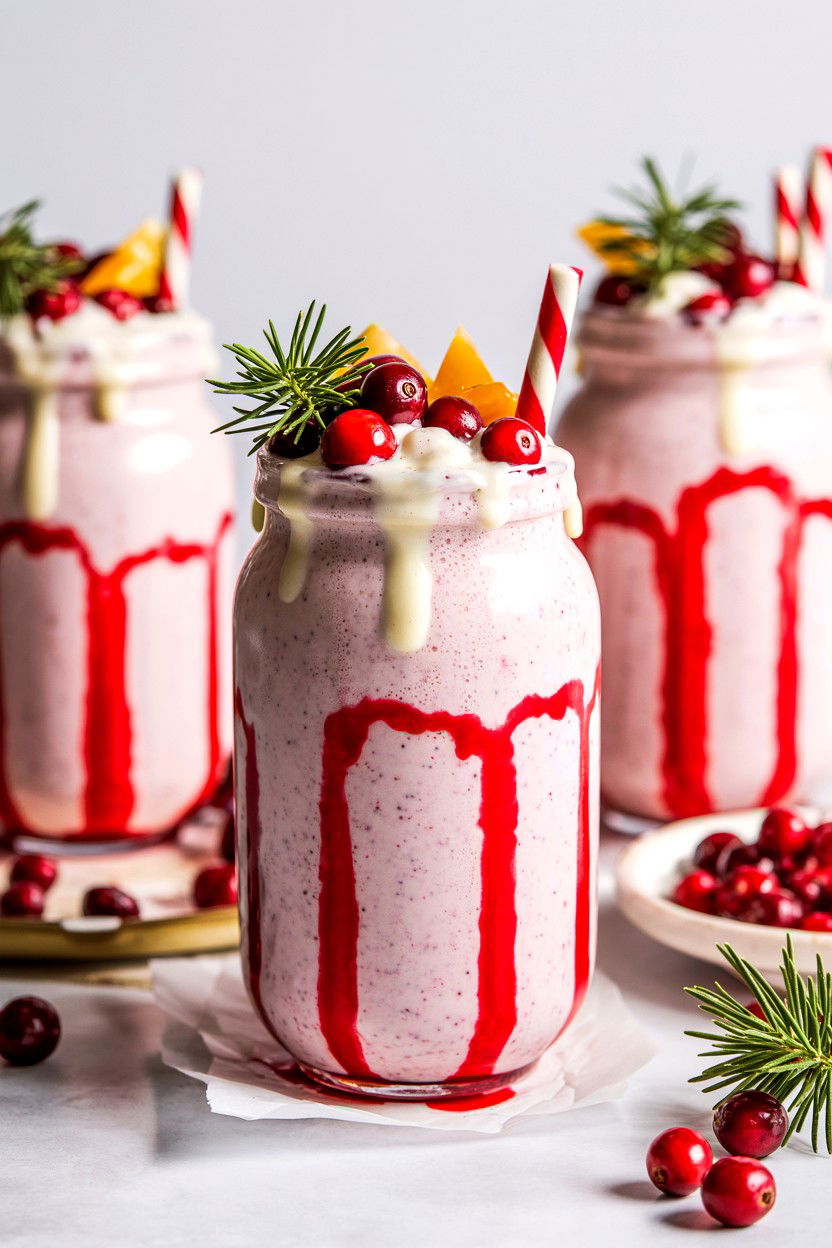 White Chocolate Cranberry Milkshake - 25 Valentine's Day Milkshake Ideas