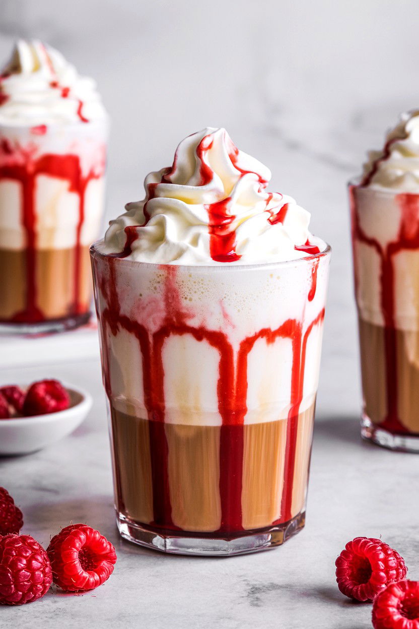 White Chocolate Raspberry Latte - 25 Valentine's Day Latte Ideas