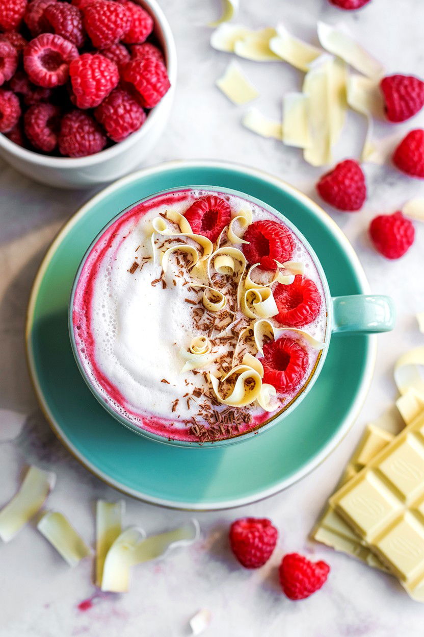 White Chocolate Raspberry Latte - 25 Valentine's Day Espresso Drink Ideas