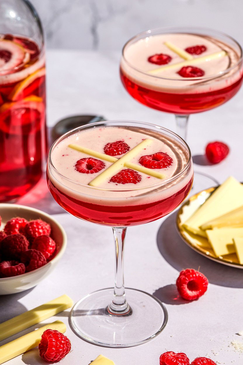 White Chocolate Raspberry Sangria - 25 Valentine's Day Sangria Ideas