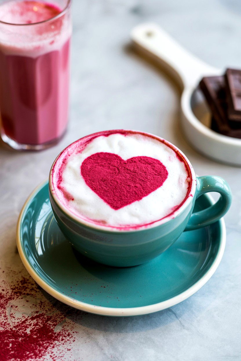 White Chocolate Rose Latte - 25 Valentine's Day Coffee Drink Ideas